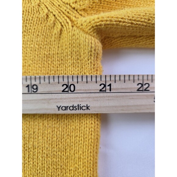 Chaps Ralph Lauren Men's Size Medium Yellow Long Sleeve Sweater - Picture 5 of 7